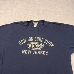 Ron Jon Surf Shop Mens Navy Blue 1963 New Jersey Graphic T-Shirt Size Large